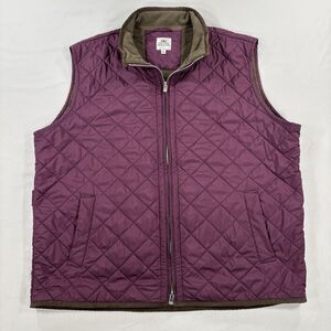 Peter Millar Essex Vest XL Cranberry Full Zip Quilted Puffer Quiet Luxury Golf